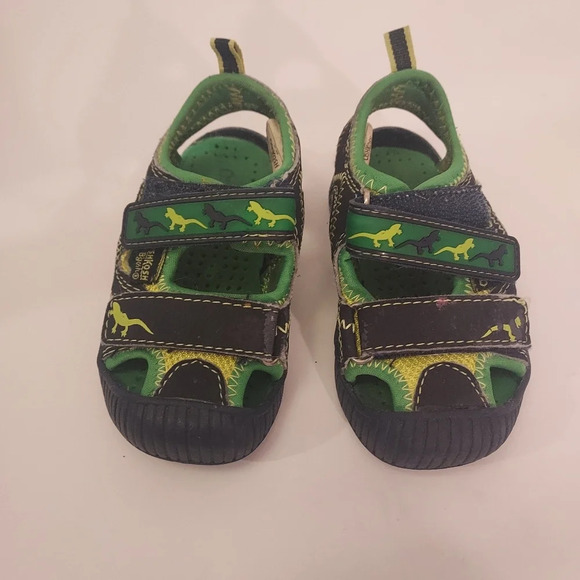 OshKosh B'gosh Blue and Green with Lizards Light Up Sandals in Size 5 - Picture 2 of 12